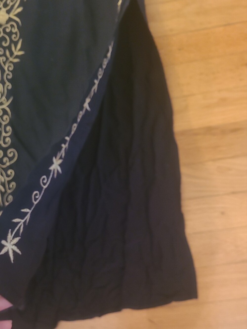 Source Unknown Black Maxi Dress with Gold Embroidery - Picture 2 of 4
